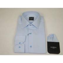 Men's Shirt, Hankie CASILA Turkey Cotton Blend Long Sleeves 502050-08 Blue Pique image 4