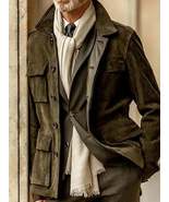 Men&#39;s Full Size Button Up Long Sleeve Jacket Plus Size - $65.49+