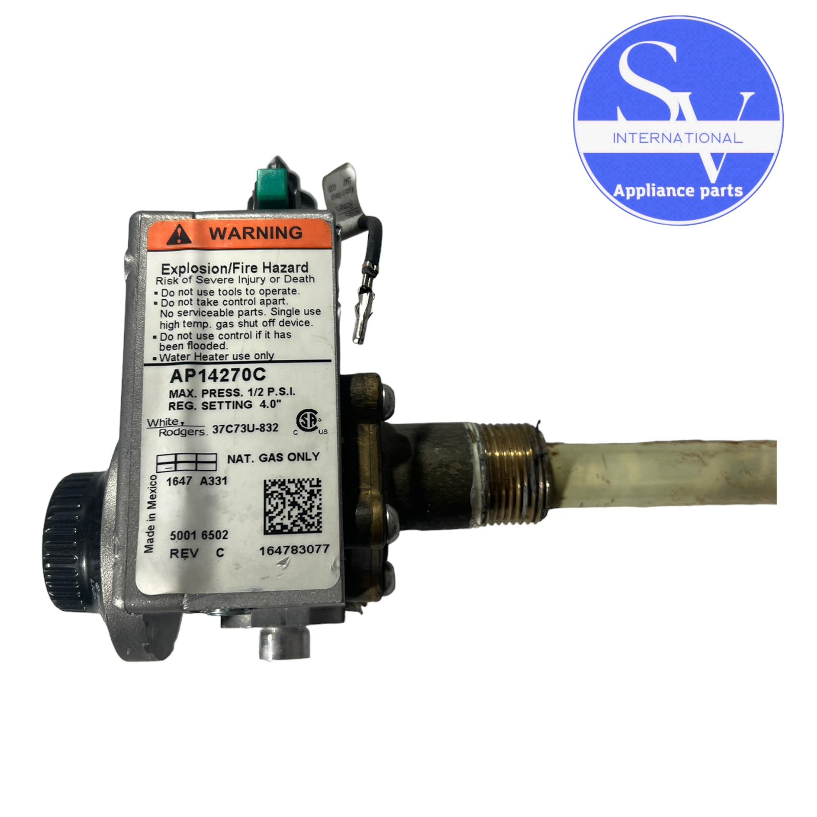 White Rodgers Water Heater Gas Control Valve 37C73U-832 37C73U832 AP14270C Item image 3