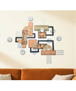 HUGE textured Geometric Abstract Wood &amp; Metal wall Sculpture by Alisa -7... - $11,574.20 MXN