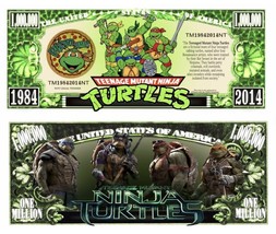 TMNT Teenage Mutant Ninja Turtles 5 Pack Collectible Million Dollar Bill Novely - £5.25 GBP