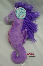 Aurora Sea Sparkles Soft Purple Sea Horse 8&quot; Plush Stuffed Animal Toy New Ocean - $18.32
