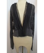 Simply Vera Vera Wang Open Front Cardigan Shrug Lightweight  Gray/Black ... - $40.00