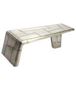 52&quot; Long Aviator Coffee Table Aircraft Wing Aluminum Cool Modern Design NEW - £969.92 GBP
