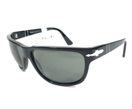 Persol Sonnenbrille 3342-s 95/58 Glänzend Schwarz Wrap Rahmen W / Grau Gläser - $227.69