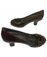 TDB Leather Women Shoes W/ Bow &amp; Encrusted Metal Studs, Size 11, Color C... - $89.92 CAD