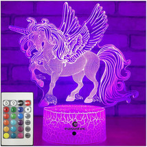 easuntec Unicorn Gifts Night Lights for Kids with Remote &amp; Smart Touch 7 Colors - £7.25 GBP