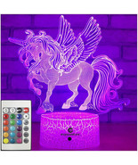 easuntec Unicorn Gifts Night Lights for Kids with Remote &amp; Smart Touch 7... - £7.21 GBP