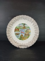 Vintage Mississippi Souvenir Plate The Magnolia State 9 3/4&quot; - £13.41 GBP
