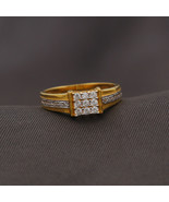 22cts Print Sparkle Gold Band Rings Size US 8.75 Father In Law Stone Jew... - $809.52