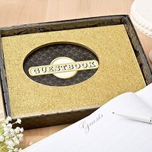 Gold Glitter Wedding Guest Book New - $19.78