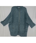 Simply Noelle Brand JCKT222Z Womens Misty Blue Zippered Sweater Jacket S... - £39.27 GBP