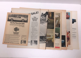 Lot 7 Vintage 1960s Ford Mustage Print Art Car Auto Ads - £47.44 GBP