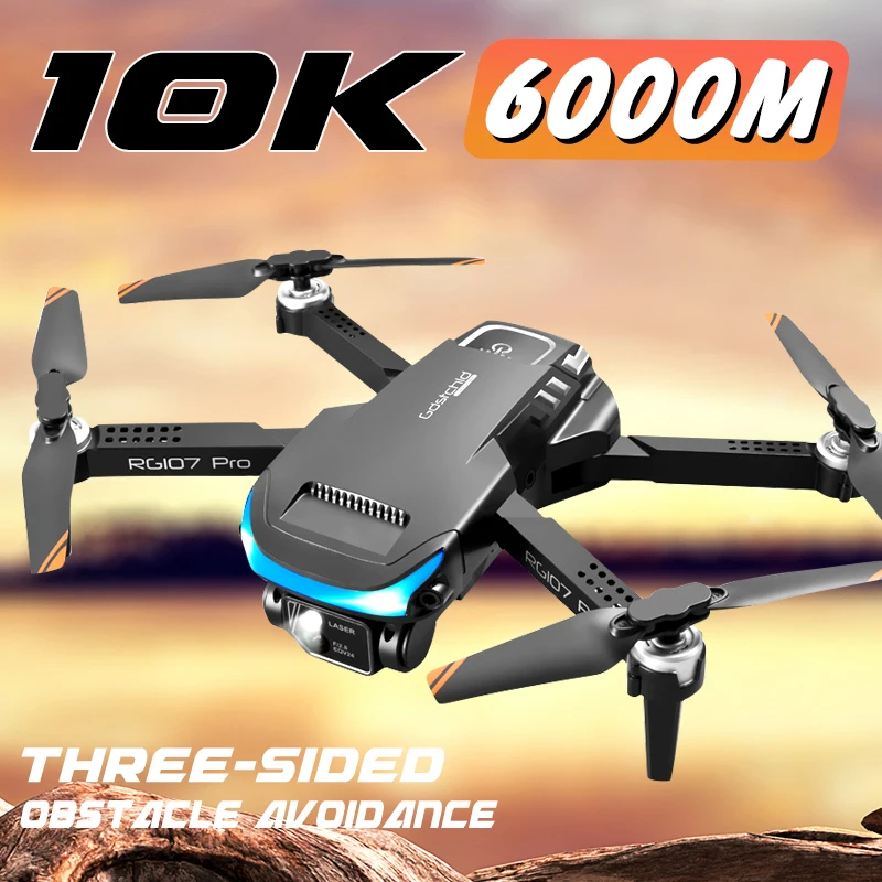 RG107 Pro Drone 10K Dual HD Camera FPV Mini Drone 6000M Aerial Foldable ... - £42.47 GBP+