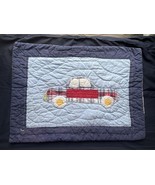 Pottery Barn Kids Quilted Pillow Sham Car Plaid Back - $27.15 CAD