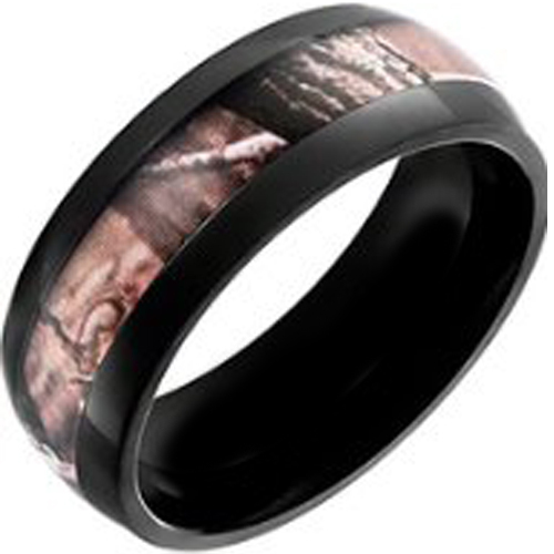 !COI Black Tungsten Carbide Camo Wedding Band Ring - TG4186