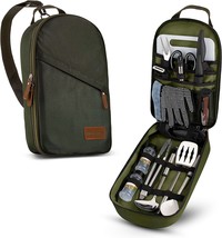 Cooking Utensil Set For Camp Kitchen Travel Organizer Grill Accessories Portable - £50.16 GBP
