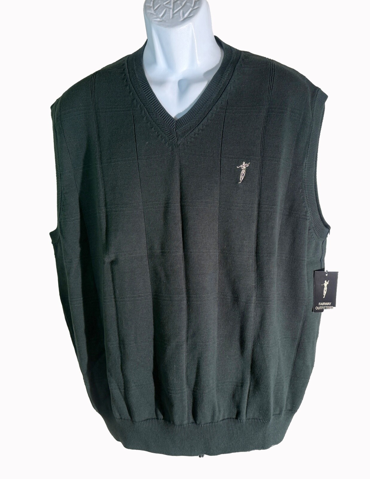 FAIRWAY OUTFITTERS Men&#39;s Pull-Over Cotton Golf Vest Green XL NWT - $15.83