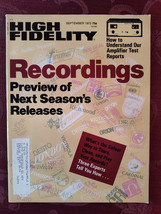 HIGH FIDELLITY magazine September 1972 Next Season&#39;s Releases RECORDINGS - £15.83 GBP