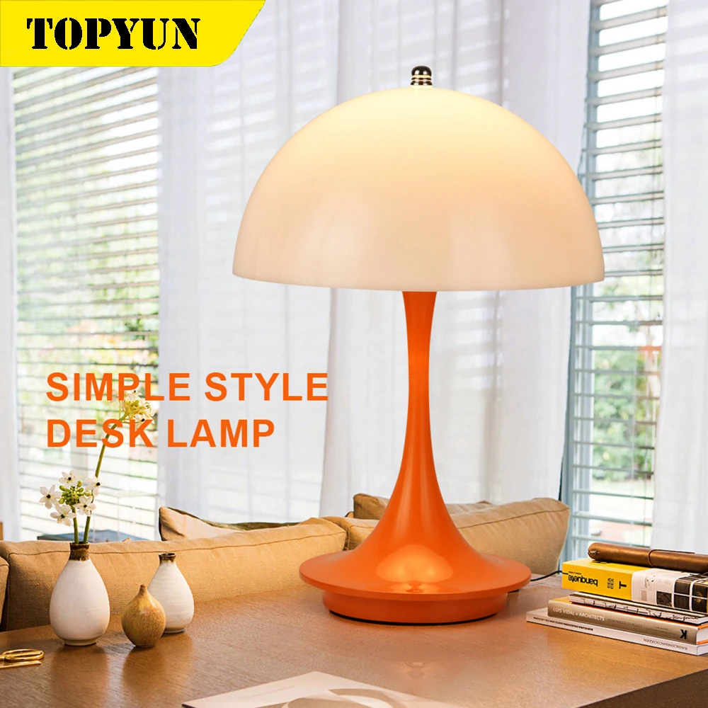 Mushroom table lamp PC luminous lampshade rechargeable desk lamp bedroom... - $37.88