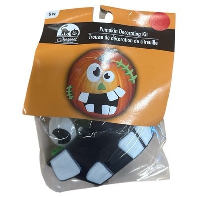 4 Halloween Pumpkin Mess Free Push-In Face Decorating Kit, 4 Different Patterns Item image 4