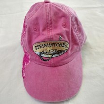Steinhatcher Life Embroidered Patch Strapback Hat Pink Adams Cotton - $17.82