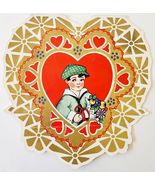 C1920-40s Bi-Fold Valentines Day Greeting Card Poem Double Sided Antique... - €17,06 EUR