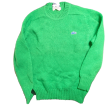 Izod Lacoste Sweater Youth 16 Green Shetland Wool Croc Logo Pullover 80s... - $24.75