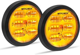 2Pcs 4" round Amber Tail Lights, 36 LED IP67 Waterproof Trailer Lights T... - $25.99