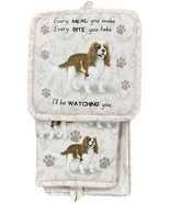 King Charles Cavalier 3-Piece Kitchen Set - Oven Mitt, Pot Holder &amp; Towe... - $446.76 MXN