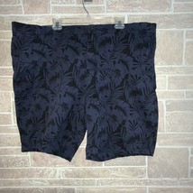 roundtree yorke casuals Palm print navy Shorts size 48 - £9.46 GBP