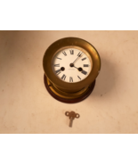 Antique Waterbury Ship&#39;s Bell Clock, Enamel Dial Marked &#39;Jeweled Movement, - £138.62 GBP