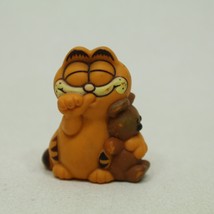 Vintage Garfield Figure with Teddy Bear &amp; Sucking Thumb 2&quot; - £10.79 GBP