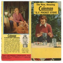 Coleman vintage advertising brochure 1950 lanterns camping ephemera camping - £10.94 GBP