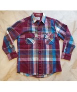 VTG Casual Plaid Flannel Long Sleeve Shirt Men&#39;s M KOREA Northwest Terri... - $473.69 MXN