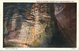 Room of Shadows Niagara Cave Iowa Minnesota Line Iowa Postcard - £4.12 GBP