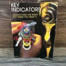 Vintage Key Indicators Colored Key Rings 6 In Package NOS - $7.69