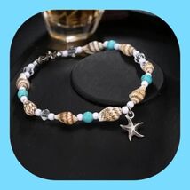 New Mini Ocean  Beach Bracelet Starfish Seashell  Seashore Beauty - $7.00