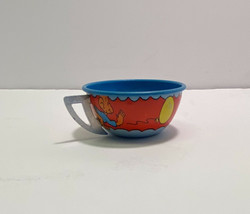 Vintage Ohio Art Company Tin Cup Circus Monkey Chasing Balloon Litho Toy Teacup  - £10.77 GBP