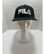 FILA Sports Logo Hat Cap Adult Men Women Black Adjustable Logo New - $12.38