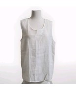 Caroline Rose Linen Women&#39;s Ivory Essential Basic Knit Jersey Tank Top S... - $37.39