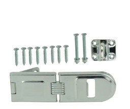Everbilt 6-1/2 in. Zinc-Plated Hinge Safety Hasp Cabinets Gate Door 20267 - £23.52 GBP