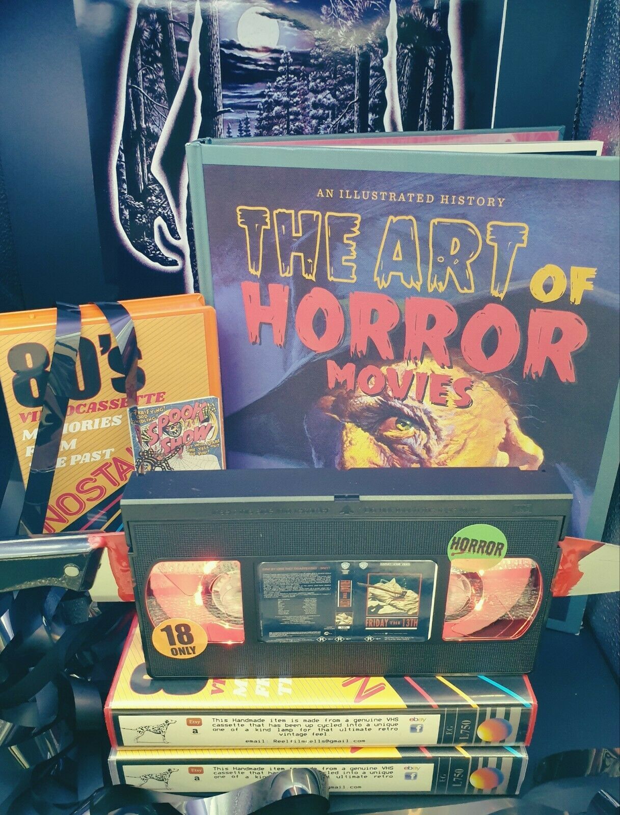 Retro VHS Lamp,Fright Night Vampire Horror, Top Quality!Amazing Gift Idea Look Item image 12