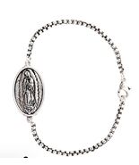 Our Lady of Guadalupe Box Chain Bracelet, New #MD-081 - $91.33 MXN