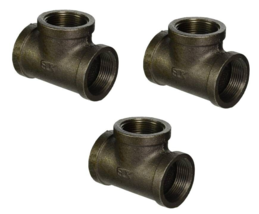 LDR 310 T-114 Tee, 1-1/4&#39;&#39;-Inch, Black Malleable Iron (3-PACK) - £28.80 GBP