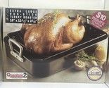 Quantum 2 Non-Stick Turkey Roaster Extra Large 30 lb Capacity 18x13.5x3.5 - £23.89 GBP