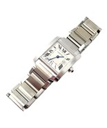 Authentic! Cartier Stainless Steel Ladies Tank Francaise Quartz Watch 2465 - £2,696.42 GBP