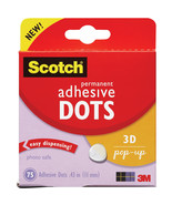 Scotch Permanent Adhesive Dots-3D Pop-Up .43&quot; 75/Pkg - $12.90