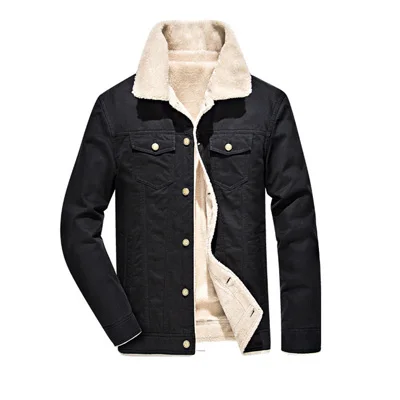 Jacket Men Windbreaker Coat Warm Male  Collar Army Black Jacket  Men Jacket and  - £182.63 GBP
