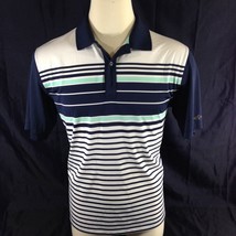 Greg Norman Mens Golf Play Dry Polo Shirt Short Sleeve Blue Sz L - £12.37 GBP